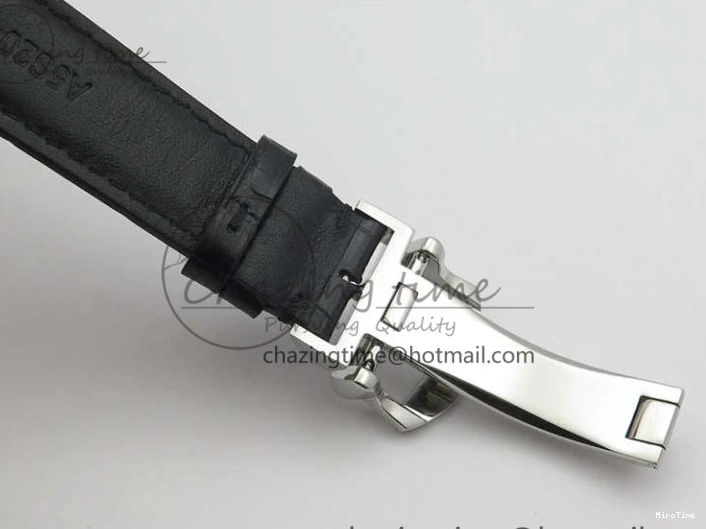 MIROTIME 0522 Portofino Chrono SS ZF 1:1 Best Edition Blue Dial Gold Markers on Black Leather Strap A OnTrend 7124